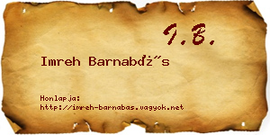 Imreh Barnabás névjegykártya