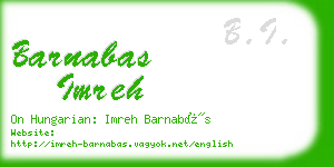 barnabas imreh business card